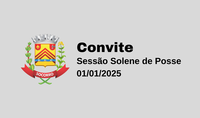 Câmara Municipal convida população para Sessão Solene de Posse do prefeito, vice-prefeito e vereadores da Legislatura 2025-2028.