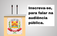 Representantes de entidades, associações e instituições representativas locais podem se inscrever para falar na audiência pública do dia 20 de junho de 2024. Saiba mais!