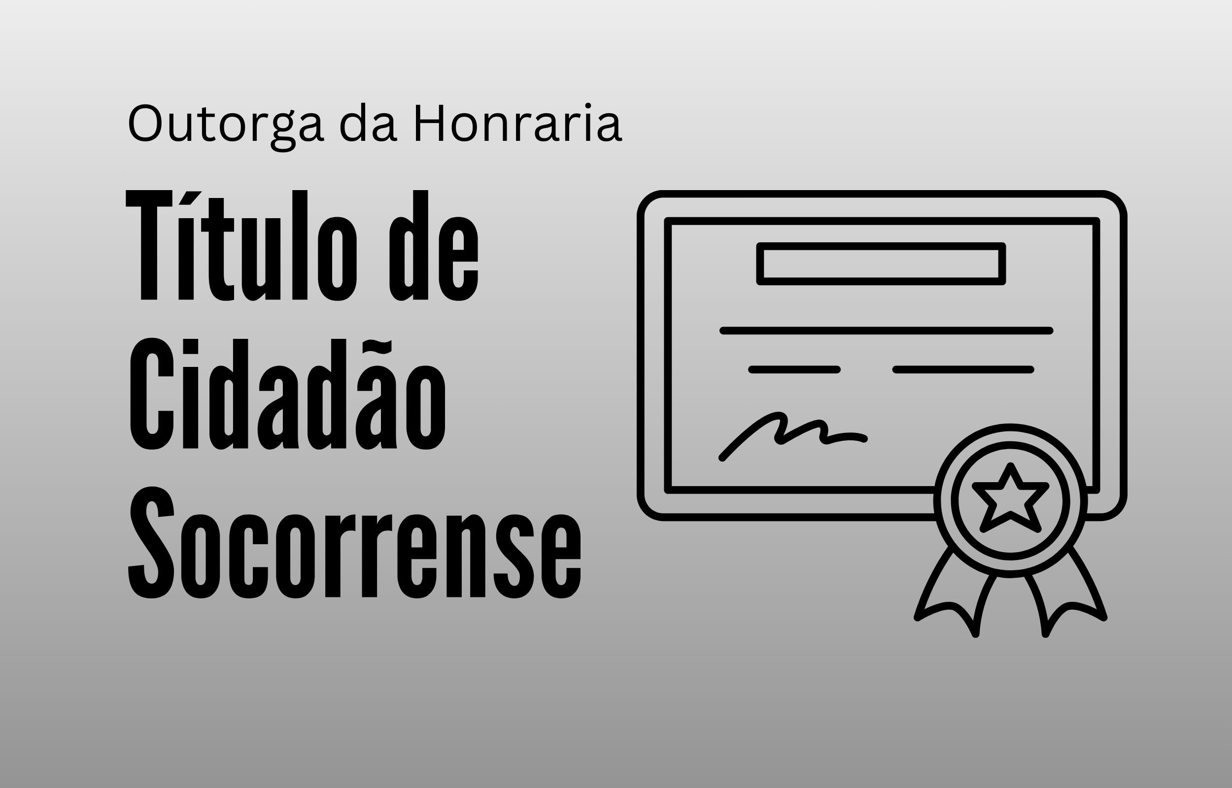 Legislativo convida população para sessão solene de outorga de Título de Cidadão Socorrense, nesta quinta-feira (13), às 19h30.