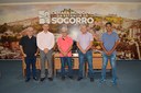 Presidente recebe visita de vereador e chefe do Poder Legislativo Municipal de Amparo